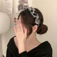 Xiangwan headband, flocked small flower headband, cross mesh headband, women's high-end outing headwear, crushed hairpin