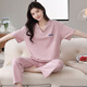 Cat people's home clothes pajamas for women 100% pure cotton summer short-sleeved pajamas can be worn on the outside in a cool and thin suit for summer [pure cotton + non-round neck style] 679 women's style 2XL [recommended weight 140-160 Jin [Jin equals 0.5 kg]]