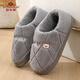 Yu Zhaolin cotton slippers for men and women for home use indoor simple warm plush heel non-slip cotton shoes YI004