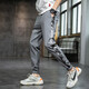 Fan Pure Trendy Foot Anti-Falten-Casual Hosen Herren Arbeiten geschnittene Hosen Hochstrecker Slim Camouflage Ice Seidenhose XH983 XH983 Black XL