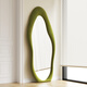
Varma dressing mirror floor-standing modern simple wall-mounted home fitting mirror Internet celebrity special-shaped mirror bedroom wall-mounted full-length mirror light luxury pearl rice 175*70 floor-standing model