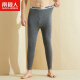 Nanjiren Men's Autumn Pants Pure Cotton Antibacterial Line Pants Bottoming Long Autumn Pants Warm Pants Single Pants 2-Pack Navy + Dark Gray XL