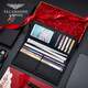 Falai Armani men's wallet men's long leather wallet light luxury casual high-end simple birthday gift for my husband boyfriend. First layer cowhide/counter gift box/QB203-3