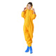 Zhanliu women's waders and sea equipment, adults' waterproof jacket, lower body wading suit, water pants, water shoes, one-piece full-body rain pants, yellow overalls (big pockets), 3D slim fit, one size fits all (37 shoe size)