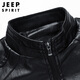 Jeep Spirit Jeep Leather Jacket Мужская куртка осень -стенд -воротник бизнес -локомотив мужская одежда Black xl