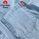 
AIGNESA denim shirt men's spring and autumn long-sleeved shirt casual light blue men's jacket pure cotton outer shirt Z723 blue (size, normal order) Regular L 110-120Jin [Jin equals 0.5 kg]