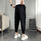 Yingzhen new trendy versatile Harun small feet pants casual pants men's tying feet nine-point pants trendy brand pants men's Korean style work pants Z829-zipper M Recommended 95-110Jin [Jin equals 0.5 kg]