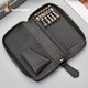 Xiabushi Bolsa de llave de gran capacidad Almacenamiento de la llave del automóvil Bolsa de cuero genuino universal Dos en uno [First Cape Cow Wide] One One