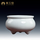 Ceramic incense burner for household Buddha, front line incense stick, incense for Buddha, incense burner, Buddhist temple, worship supplies, D18-05C three-legged incense burner, white porcelain, large size