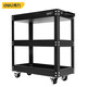 Deli tool cart three-layer trolley mobile car repair tool cart storage cabinet multi-functional tool cabinet parts cabinet 750x350x760cm enhanced three-layer tool cart