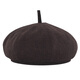 King of Hats Classic Octagonal Hat for Men Middle-aged and Elderly Old Hat Autumn and Winter Woolen Beret Painter Hat Dad and Grandpa Hat Brown Medium Size (57-58)cm