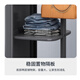 Mamorino德国品牌实木全身镜落地衣帽架卧室穿衣镜防爆简约可旋转试衣镜子 胡桃色-实木衣帽架 【免费上门安装】圆顶联系客服