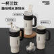 Vanow Big Mac High-Perfect Thermos Cup Damen Frauen mit großer Kapazität Strohhalm Keramik Innerer Liner Ice Water Cup Customized Cheese Snow Deckung 1050 ml (Keramik Innenauskleidung)