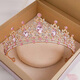 End of the World Crown Tiara for Children Princess Pink Girls Crystal Hair Accessories Baby Birthday Hair Crown Girls Performance Hairband Hair Gold Pink Diamond Crown 1 pc