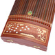 Dunhuang brand Dunhuang guzheng 694L mahogany mother-of-pearl examination piano colorful Xiangte's ancient Yisumu solid wood professional performance grade 694K peacock pattern (full set of accessories)