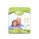 Kanglang adult diapers, elderly diapers, adult unisex sports care diapers for the elderly, 2 packs, medium size M (10 pieces)