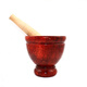 RSRDDY Thai-style chicken feet drum, Dai-flavored mortar chicken feet, household solid wood garlic grinder, wood chili pepper pounding bowl, diameter 14cm, depth 8cm, about 6 size