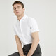 Temporada 5 (SmartFive) Camisa de punto de punto Camisa corta para hombres Formato de negocio suelto de colegio Windsor Camiseta Media manga rápida seca transpirable delgada verano blanco S5C757 43 (referencia de peso 81-85 kg)