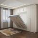 Das moderne einfache unsichtbare Bett kann abgesenkt und verstecktes unsichtbares Bett mit mehreren Funktionen versteckt an der Wand versteckt werden. Neues Doppelklappbett. Automatische (gedrehte) Hardware -Bettrahmen 1,35 Meter * 1,9 Meter