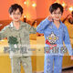 Disney Boy Pyjamas Sommer langärmeliger Junge mittelgroße Kinder mittelgroße Kinder Cartoon Dinosaurier Frühlings- und Sommerklimaanlage Home-Kleidung Kinderanzug Dünn 1049 Rotmefee + 1051 Red Ultraman 14 Größe [Höhe 130-140]