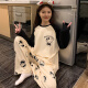 梦鸾长袖睡衣女春秋季2024新款棉质大码可爱卡通学生甜美风家居服套装 16813 KT猫 M