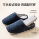 Made in Tokyo, wool slippers, removable double-sided cotton slippers, autumn and winter slippers, men's winter cotton slippers, elephant gray 42-43