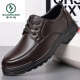 
Woodpecker leather shoes men's leather shoes soft sole soft leather spring and autumn casual shoes Korean style British versatile business formal wear men's shoes lq6627 black 38