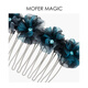 MoferMagic Elegant Hair Comb Hairpin Ancient Style Women's Versatile Style Broken Hair Comb Insert Hair Fork Hair Twist Headwear Bangs Comb Elegant Blue