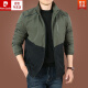 Pier Cardin Marke High-End-Herrenkleidung, Herren Plus Samtjacke, Herbst und Winter 2022 Neue Freizeitjacke, Herrenkleidung, Herren-Herbst-Top, lose gestrickt, 9896 [grau schwarz] plus Samt ohne Preis 3xl 190spezifikationen (180jin [Jin gleich rund 0,5 kg]))