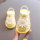 Jindouzi Sandalias transpirables zapatos de tela no deslizante para niñas de niña 1-3 años Sumadores de verano 878 Amarillo 23 Longitud interna 14.5cm Tamaño 15 Tamaño Recomendado Longitud del pie 13.5 cm
