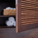 Aibiju solid wood wardrobe blinds wardrobe walnut color