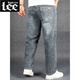 Lee DPRRE Spring und Sommer Stretch Neun-Punkte-Jeans Männer 2024 New Lose Tapered Harren Short 9-Punkte-Gelegenheitshosen -1-Hose -1 hellblau-Stil für Frühlings- und Herbst-reguläre 32 Taille 2 Fuß 5