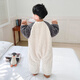 Papi Monkey Boys Sleeping Bag Coral Fleece Winter Thickened Baby Anti-Kick Quilt Autumn and Winter Flannel Children's Pajamas Winter Gray Double Layer Thickened Size 110 Recommended for 3-4 years old (height around 100)