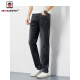 AEMAPE TENIS LARGO ALGO ALGODA Pantalones de seda del algodón delgado Men Jeans resistentes al desgaste Men elásticos Elásticos Pantalones casuales Conjuntos largos Men azul (5008 modelos) 29