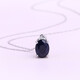 GEM STONE KING Sapphire 10K gold necklace fashion jewelry 2.52 carat pendant as a Chinese Valentine's Day gift for your girlfriend Sapphire