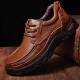 
Western Region Camel Head Layer Cowhide Men's Shoes Genuine Leather Plus Cotton Shoes Outdoor Casual Hiking Shoes Daddy Shoes Khaki 6198 38