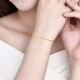 CHINA GOLD 18k gold twisted rope plain chain K yellow bracelet as a birthday gift for girlfriend and wife, about 0.6g