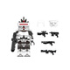 F Fangcheng foranse Star Wars Tormenta transparente holográfica 501 Legion Soldiers Clones Bloques de construcción Juguetes de la Asamblea de Niños XH1630 (698 Attack Battalion Doctor)