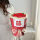 Sweet spot wedding wedding gift rose bouquet bouquet knitted wool flower eternal flower engagement arrangement decoration for the newlyweds