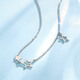 Liuguifu Jewelry platinum necklace for women PT950 five-pointed star platinum clavicle chain Christmas gift for girlfriend 3.55g