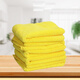 Yiran cleaning rags, kitchen cleaning cloths, thickened, water-absorbent, not easy to shed, household cleaning towels for wiping tables, chairs, glass, hotel cleaning towels, 5 yellow thickened upgraded models 30*40CM with lanyard
