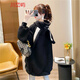 Ihr koreanischer koreanischer niedlicher Lamm Velvet Kaninchen -Ohr -Sweatshirt für Frauen im Winter plus Samt verdickte Schüler locker mittelgroße Top [9905] Pink [hinzugefügt plus samtig verdickter] M 110jin [Jin ist 0,5 kg]