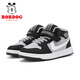 BOBDOG children's shoes warm high-top sneakers winter boys' velvet children's sports shoes 106525103 black/sky gray 34