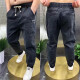 Jue Shao Big Pocket Daddy Jeans Men's All-match Casual Straight Pants Harem Pants Working on the Construction Site Pants Men Gray XL (120-135Jin[Jin equals 0.5 kg]) 2 feet 5