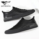 Siete lobos zapatos para hombres nuevos zapatos casuales de cuero genuino zapatos de hombres bajos para hombres zapatos de cuero zapatos de cuero zapatos de cuero negro 42 zapatos de cuero talla