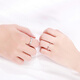 MZMZ Platinum Pair of Rings All the Way Lu You You Couple Ring pt950 Platinum Birthday Anniversary Gift to Girlfriend and Wife Light Luxury Style-Yi Lu You You Couple Ring