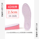 Maigaole de altura interna para mujeres que mejora el sudor de la altura que absorbe la altura cómoda almohadilla para mejorar los zapatos blancos zapatos de tela de tela 2.5cm34-36