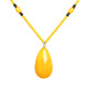 Flying Goose Beeswax Pendant Amber Raw Stone Baltic Sea Chicken Fat Yellow Water Drops Blood Amber Sweater Chain Necklace for Men and Women Picture Color B Style Beeswax Chain