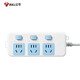 Socket bull indépendant Insertion de contrôle divisé / plaque de fil / carte de connecteur / carte de suivi / carte de suivi / carte tugbolt / carte serrée / Plugin de conversation Contrôle séparé Contrôle de la prise de prise multi-interrupteur avec fil 1,8 mètres 3 Position d'insertion 3 Commutateur GN-314