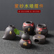 Yuxuan Fingertip Small Tea Pet Purple Clay Purple Creative Clay Painted Vase Mini Zen Small Five Blessing Flower Ornament Single Fingertip Small Flower Vase--Fu